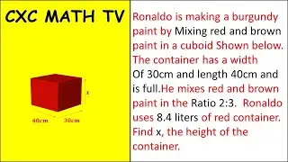 Volume of 3D Objects |CSEC Mathematics|Section 4