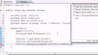 Java Programming Tutorial   72   Multiple Selection List