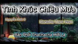 Tình Khúc Chiều Mưa - Karaoke Tone Nam - Điệu Chachacha Mới Lạ .