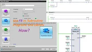 TIA Portal-FB: How to use FB as subroutine program or Library?