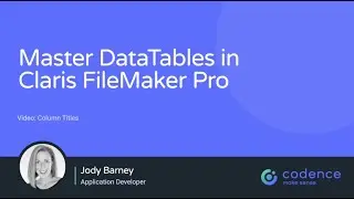 Mastering DataTables in Claris FileMaker Pro 3.2 - Column Titles