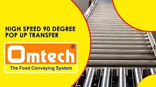 High speed 90 degree pop up transfer | Roller Inspection Table | food conveyor belt manufacturers