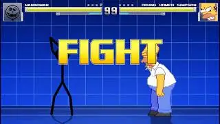 MUGEN Fight | Nanarman (Me) VS Drunk Homer Simpson