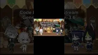 New Code Reedem Live Stream Genshin Impact Ver. 3.6 | Kode Reedem 300 Primogems 