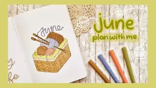 PLAN WITH ME | June 2022 Bullet Journal Setup | 🧶 Embroidery Knitting 🧵