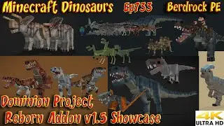 Dominion Project Reborn Addon v1.5 Update Showcase Bedrock PE Dinosaur Minecraft Dinosaurs E733