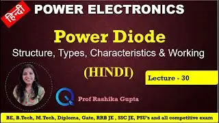 Power Diode basics, structure, types, characteristics & working in hindi | Complete Power Diode lec