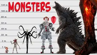 モンスターのサイズ比較| すべてのモンスターの中で最大| 満足のいくビデオ