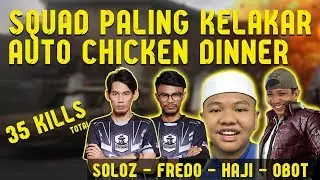 Squad Paling Kelakar!! Fredo, Soloz, Haji & Obot Auto Chicken Dinner | PUBG Mobile Malaysia