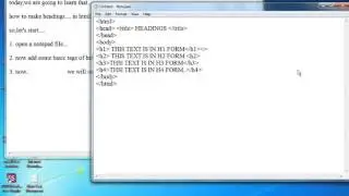 How to make headings in html