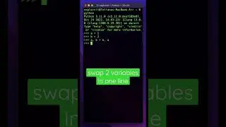 How to swap 2 variables in one line