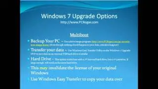 Windows 7 Upgrade Options