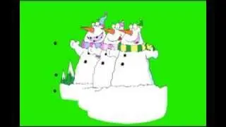 snowmen green screen cartoon