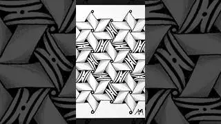 Drawing Zentangle —PLAITED STAR #doodle #zentangle #zentanglepatterns #禪繞畫 #meditation #zentangleart