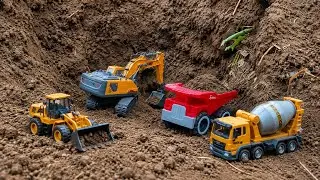 Toy Excavator & Dump Truck Realistic Mining Scene ⛏️