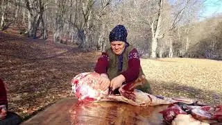 Cooking Whole Lamb in Tomatoes on the Campfire