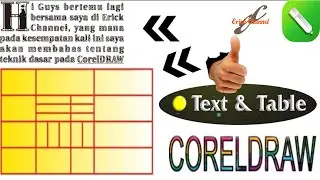 TEKNIK & TOOL DASAR CORELDRAW PART  08 | TEXT & TABLE TOOL