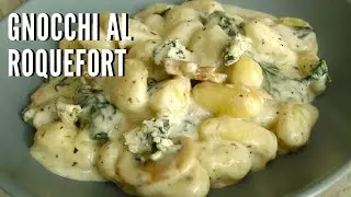 Gnocchis al Roquefort con Espinaca y Champiñones