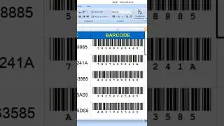 Create Barcode in Excel #shorts