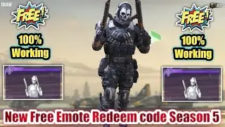 New Emote in codm | New Emote Redeem code codm June 2021 | Season 5 Free Emote codm 2021