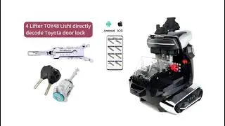 Lishi TOY48 4 lifters decode door lock for Toyota & get a new key by 2m2tank CNC key cutting machine