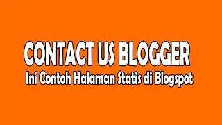 Cara Buat Halaman Contact Us Blog 2020