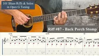Riff 87 -  Open G Tuning  - Back Porch Stomp