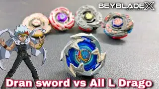 beyblade x Dran sword vs All L Drago 