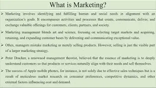 What is Marketing I Marketing Management?