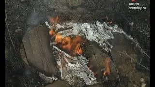 Крупное возгорание  в южной части Оренбурга.