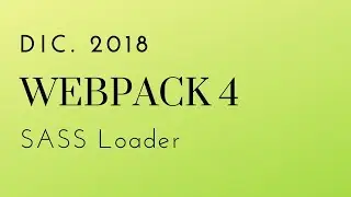 Webpack 4 - Sass Loader Configuration