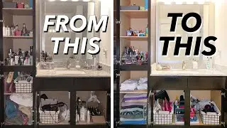 CLEAN WITH ME: BATHROOM TOUR, DECLUTTER, ORGANIZATION & STORAGE 2020