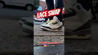 Jordan 3 Grey Cement - On Feet/Lace Swap, Pick Your Favorite Alternative Lace Color