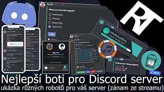 Nejlepší boti pro Discord server - Pollbot , Arcane , Double Conter , Chip music bot (záznam)