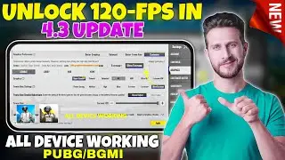 NEW UPDATE! Unlock 120 FPS In BGMI & PUBG 4.3 ✅ | How To Unlock 120 FPS in 4.3 | 120 FPS GFXTool 4.3