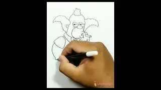 DRAWING KRUSTY THE CLOWN - THE SIMPSON
