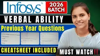Infosys Verbal Ability Previous Year Questions | Infosys Exam Questions | Infosys System Engineer