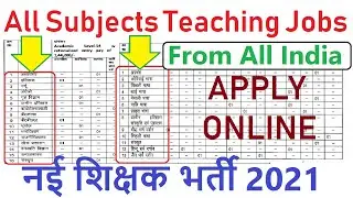 28 Different Subjects Teaching jobs 2021, Teachers Recruitment 2021, Teacher Vacancy 2021, All India