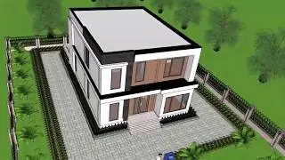 House design two story 10x12m2  modern21