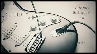 Drive Rock Backing Track in A | 115 BPM