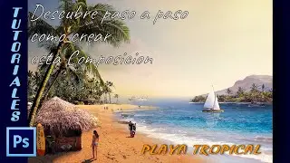 Composicion paisajista Playa tropical