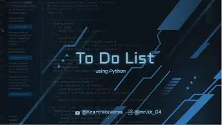 TodoList Using Python in VsCode