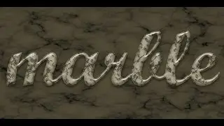 Photoshop Tutorial : Marble Text Effect - النص الرخامي