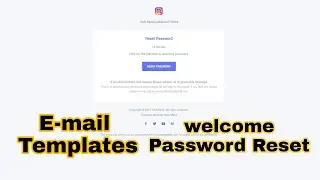 HTML, CSS E-mail templates || Welcome template || Password Reset || Newsletter || Verification ||