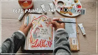 Let's paint in my journal 🎨 - Junk Journal with Me - DAY 14: 15 Minutes Creative Journaling Series