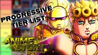 *NEW* UPDATED Progressive Tier List for JOJO Portal Update in Anime Story!!! (Roblox)