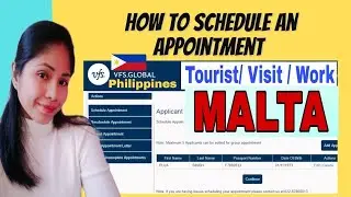 VFS Global! How to Book an Appointment for  MALTA Visa - 2023! 