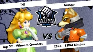 Collision 2024 - Trif (Peach) VS Mango (Fox) - Melee Top 32 - Winners Quarters