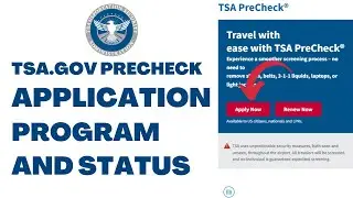 TSA PreCheck Application Program And Status | Tsa.gov/precheck ⏬👇