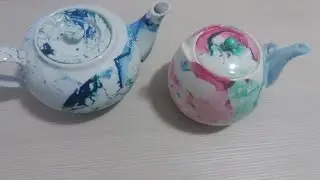 Marble art su porcellana e vetro // Marble art on glass and porcelain
